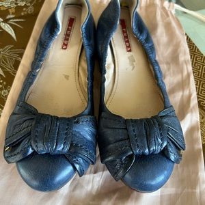 Prada Blue Flats Size 37